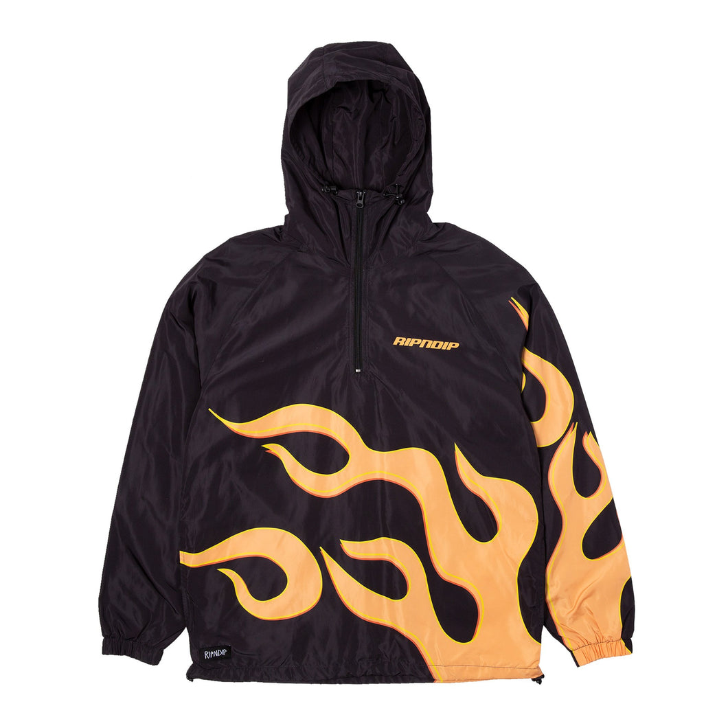 RIPNDIP セットアップ XLファイヤーパターン Flaming Hot Anorak Jacket (Black) – ripndipclothingmnchdsh.com